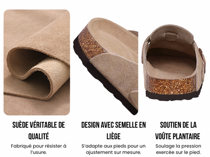 Softora Boston – Premium Suede Comfort Clogs